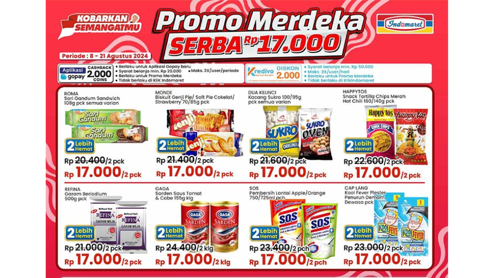 Katalog Promo JSM Indomaret Spesial Kemerdekaan 9-11 Agustus 2024, Detergent Pencuci Baju Mulai Rp10 Ribuan Aja!