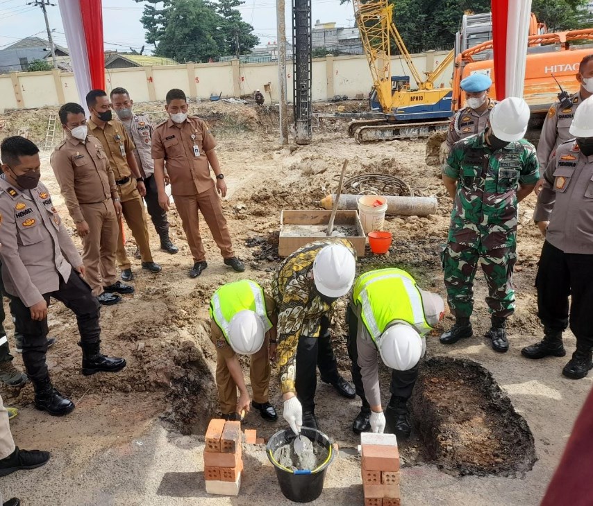 Kapolda Jambi Letakkan Batu Pertama Gedung Siginjai Sakti Wira Bakti