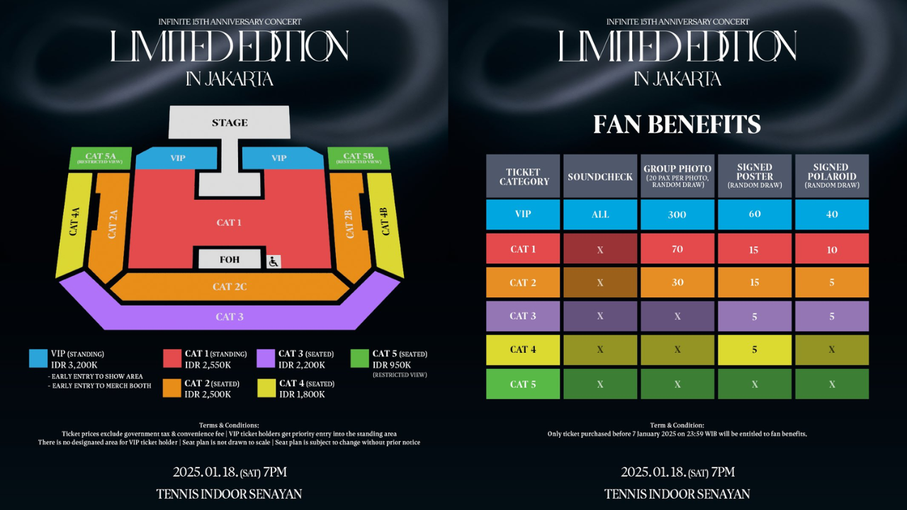 Harga Tiket Konser INFINITE di Jakarta 18 Januari 2025, Mulai Rp950 Ribu