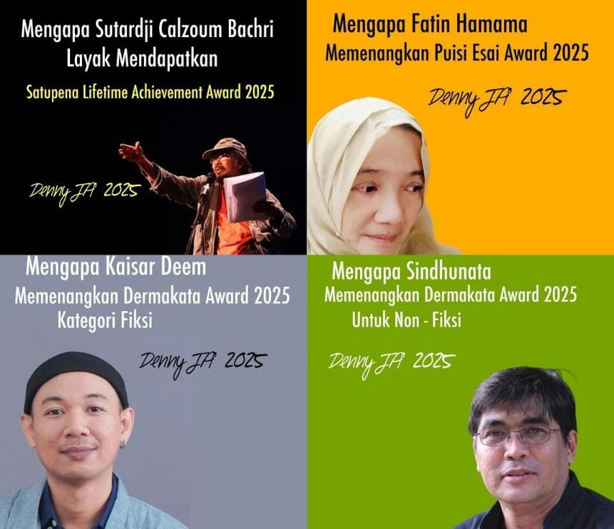 Empat Tokoh Ini Terima Penghargaan Sastra 2025 dari Denny JA Foundation