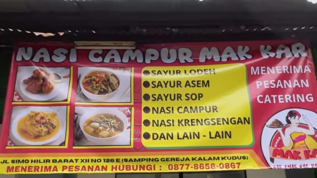 Nasi Campur Mak Kar Surabaya Ini Disuka Pelanggan karena Murah dan Bikin Puas