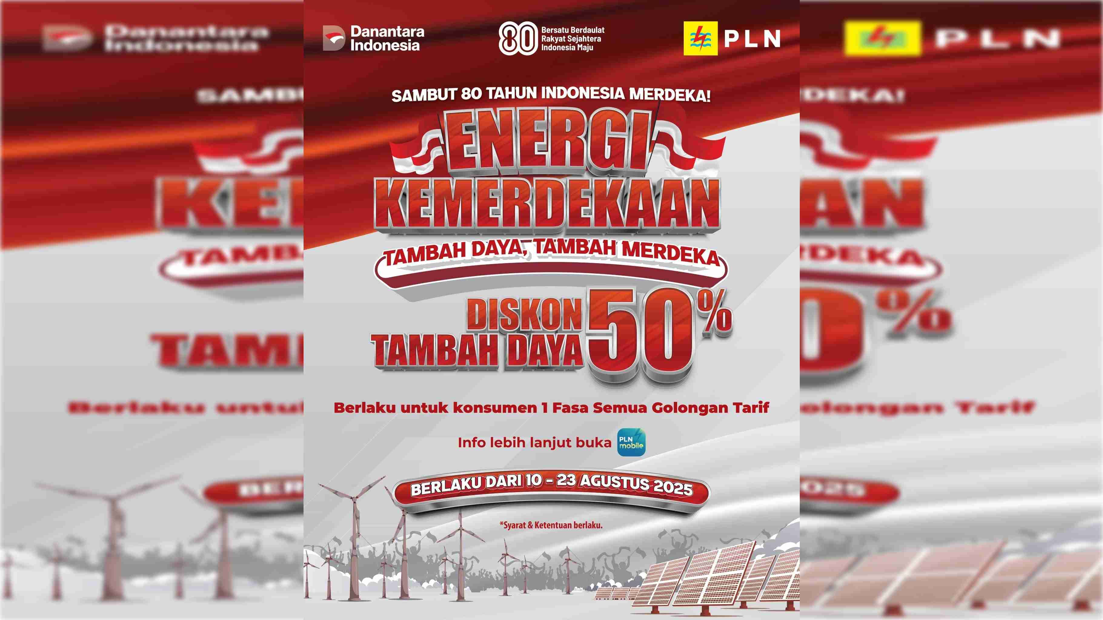 MERDEKA! PLN Beri Diskon Spesial Tambah Daya di HUT RI ke-80