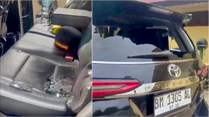 Mobil Kapolres Kuansing Dilempari Batu saat Penertiban Tambang Emas Ilegal