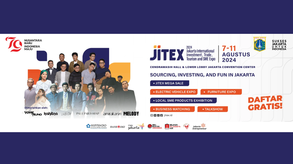 Gratis! Event Pameran JITEX 2024 di JCC 7-11 Agustus, Hadirkan Produk Lokal dan UMKM Berkualitas