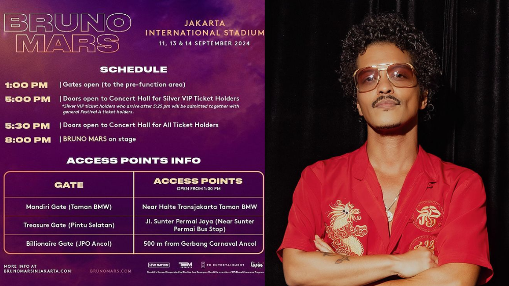 Rundown Konser Bruno Mars di Jakarta, Hooligans Wajib Tahu!