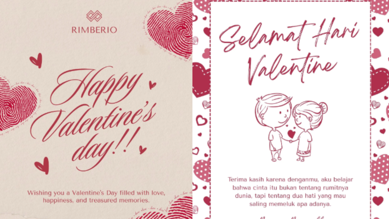 50 Link Download Kartu Ucapan Valentine 2026 Gratis dan Terbaru, Pelengkap Hadiah di Hari Kasih Sayang yang Romantis