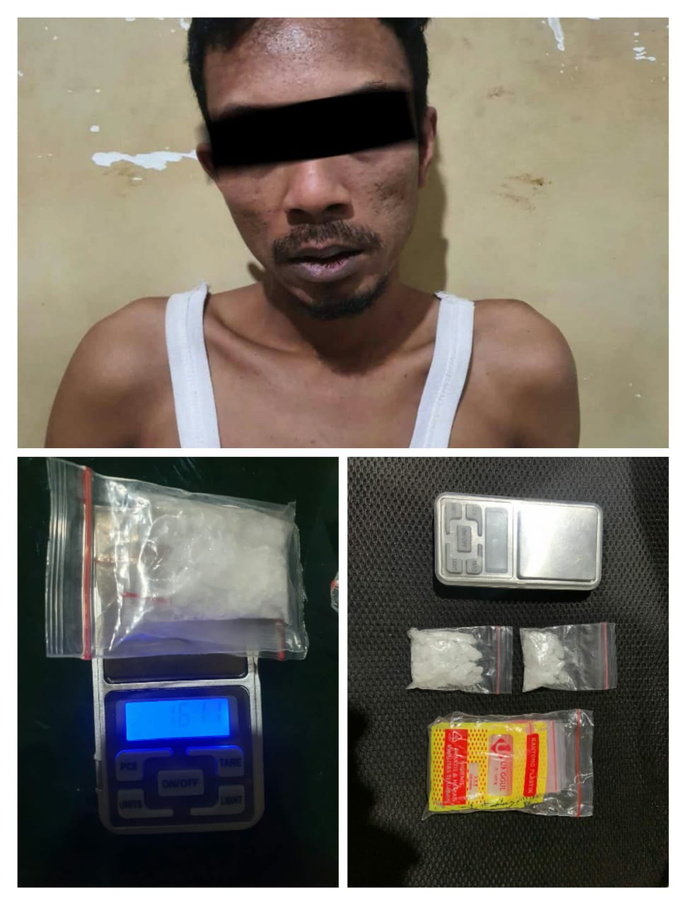 Kantongi Sabu Pria Ini Diamankan Polisi