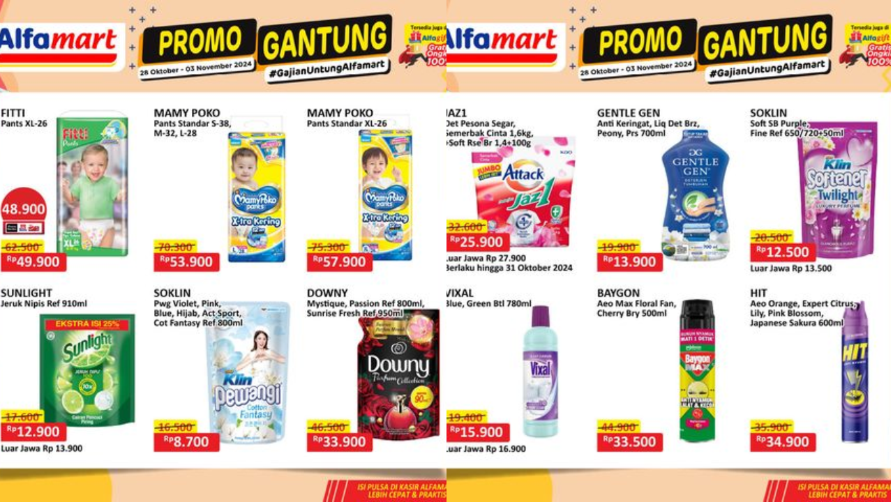 Katalog Promo Alfamart Hari Ini 3 November 2024, Sunlight Cuma Rp12 Ribuan