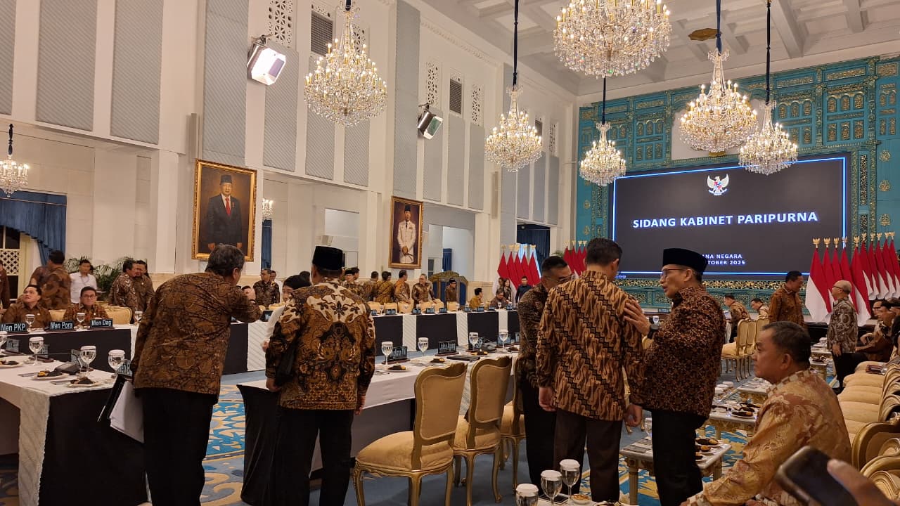 Setahun Pemerintahan, Prabowo Pimpin Sidang Kabinet Paripurna Perdana di Istana Negara
