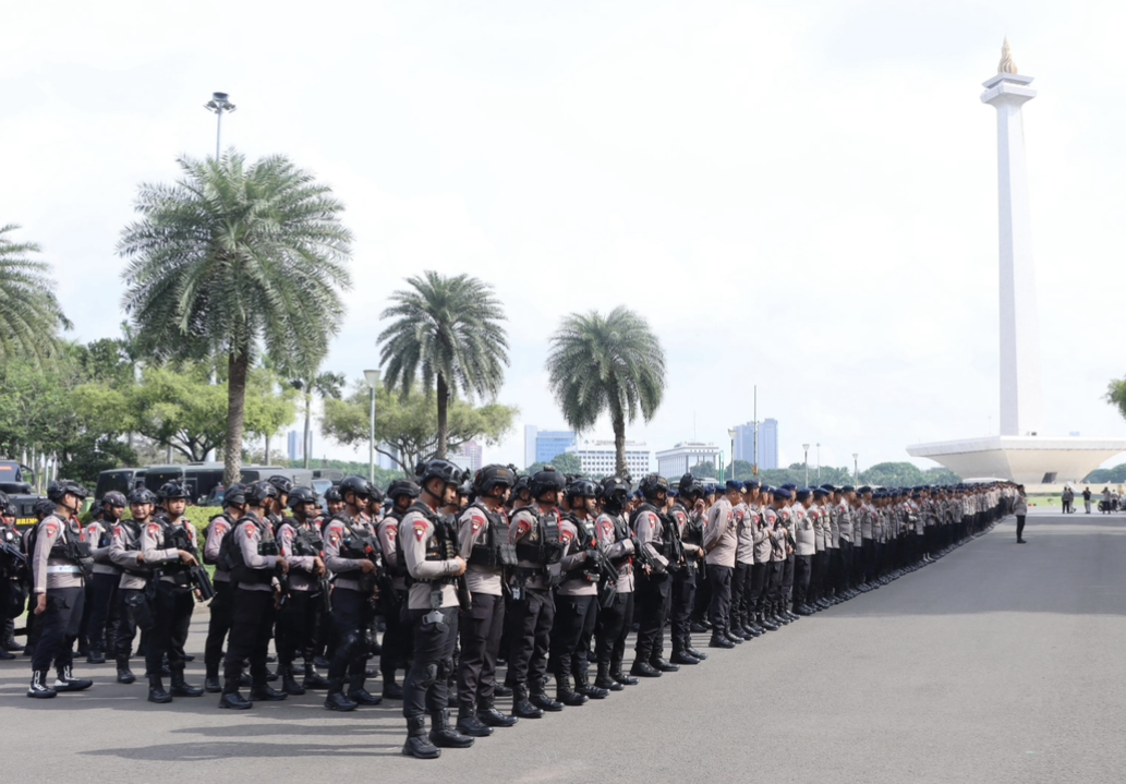7.728 Personel Gabungan Amankan Pasar Murah Monas, Prabowo Dijadwalkan Hadir