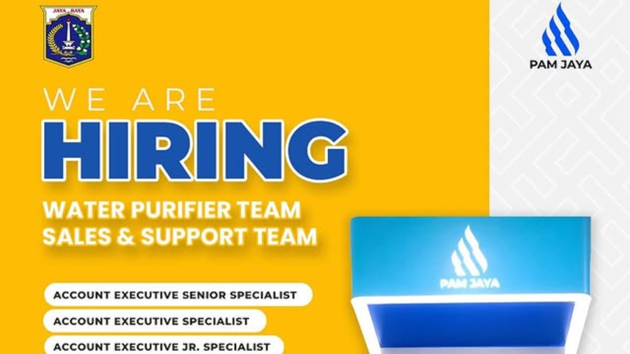 Lowongan Kerja PAM JAYA DKI Jakarta 2025 untuk Lulusan S1, Cek Syarat hingga Cara Pendaftaran