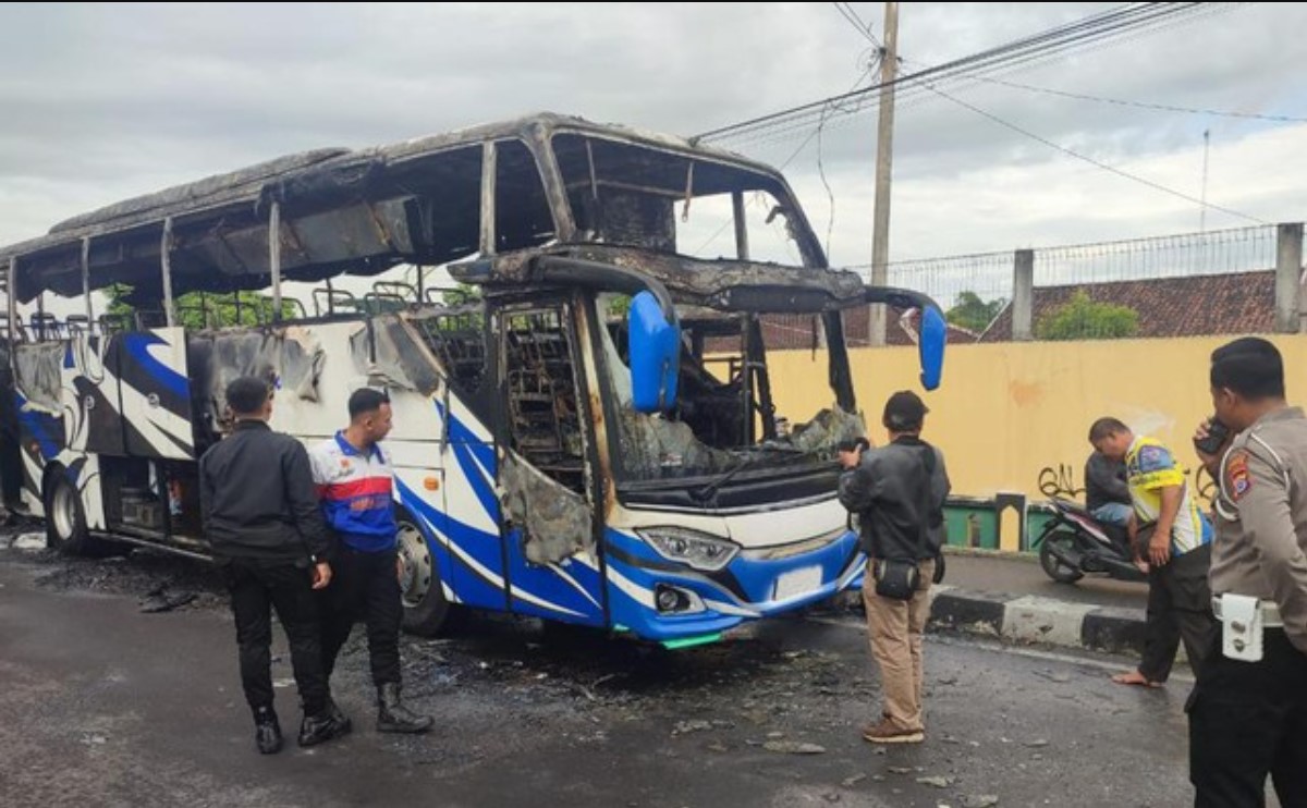Terungkap Penyebab Bus Haryanto Terbakar di Sleman, Sopir Sigap Evakuasi Penumpang