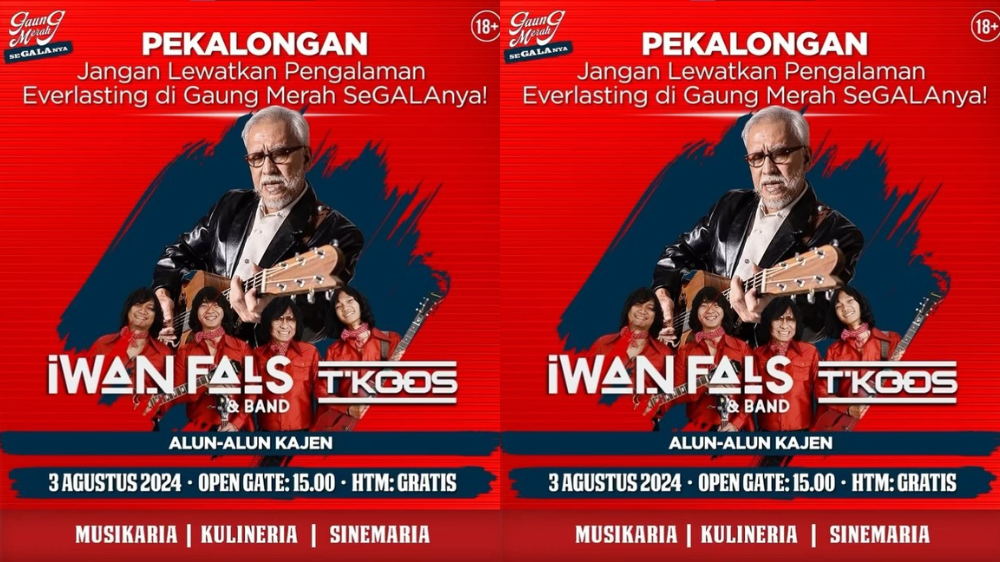 Konser Gratis Iwan Fals di Pekalongan 3 Agustus 2024, Cek Jadwal dan Lokasinya!