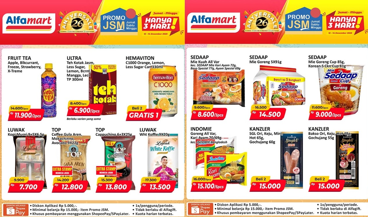 Promo JSM Alfamart Terbaru 12-14 Desember 2025, Diskon Kopi Luwak Cuma Rp7 Ribuan