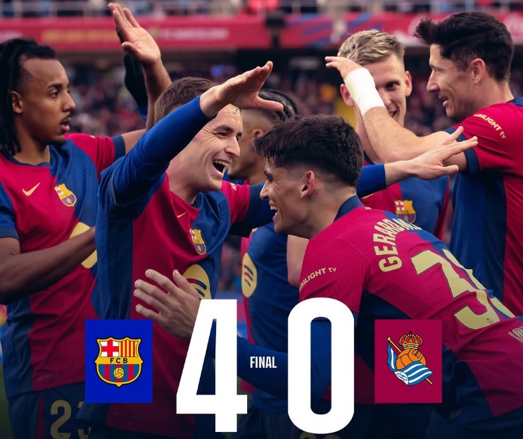 Barcelona vs Sociedad 4-0: Blaugrana Kembali ke Puncak La Liga!