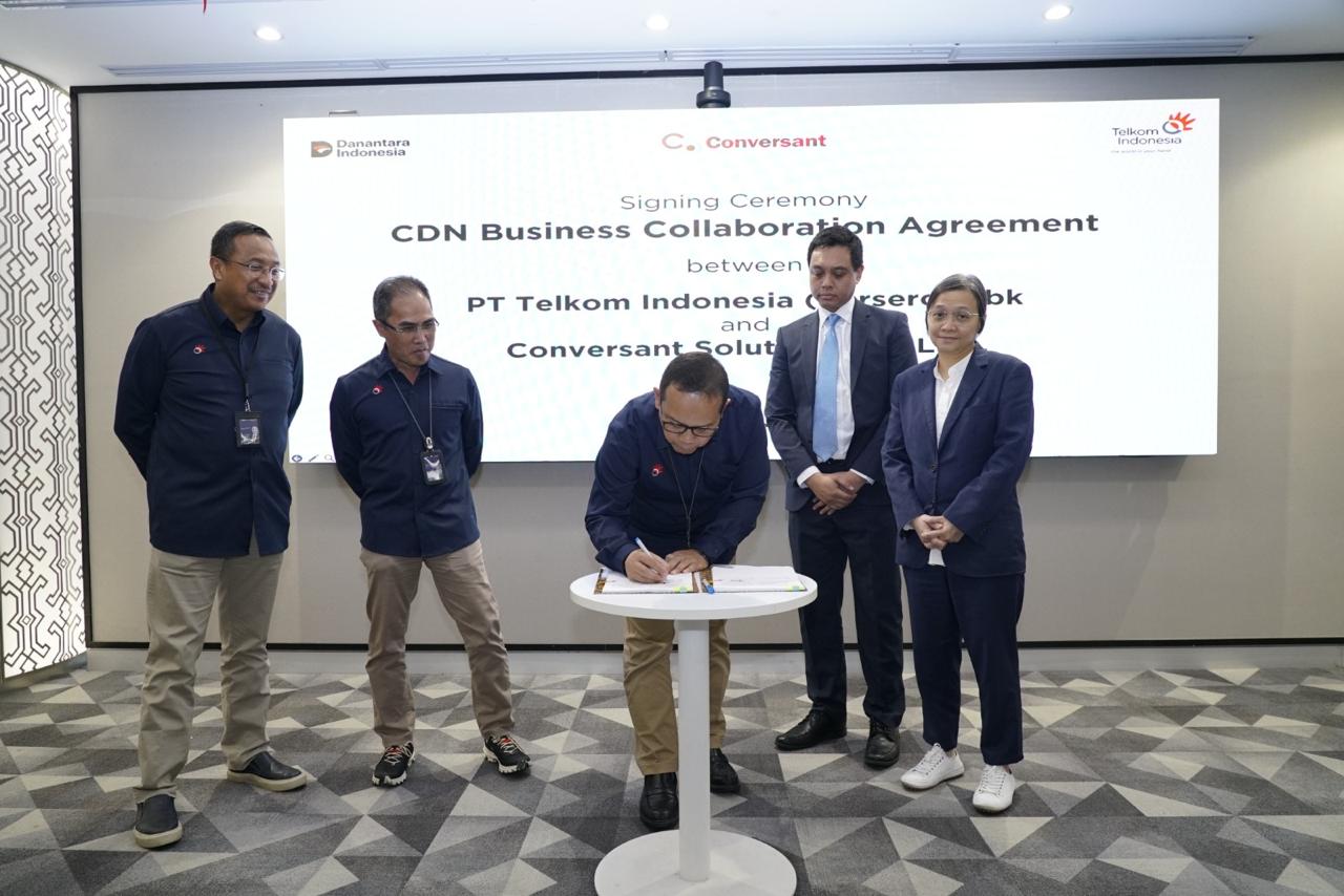 Kolaborasi Telkom dan Conversant Hadirkan Solusi Distribusi Konten Digital Cepat dan Aman