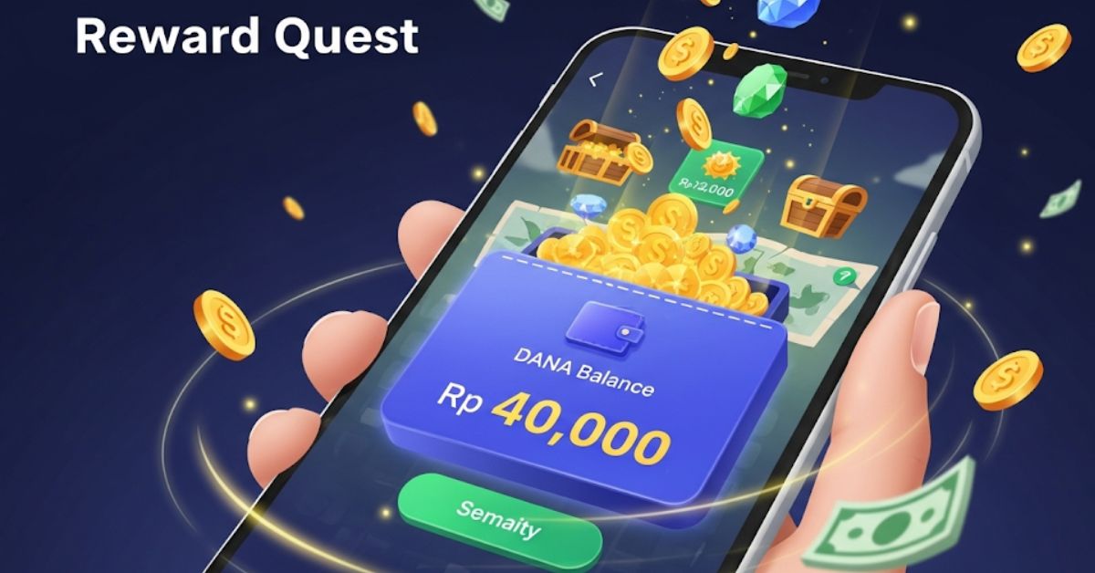Aplikasi Penghasil Uang Reward Quest, Gelontor Saldo DANA Hingga Rp 40 Ribu!