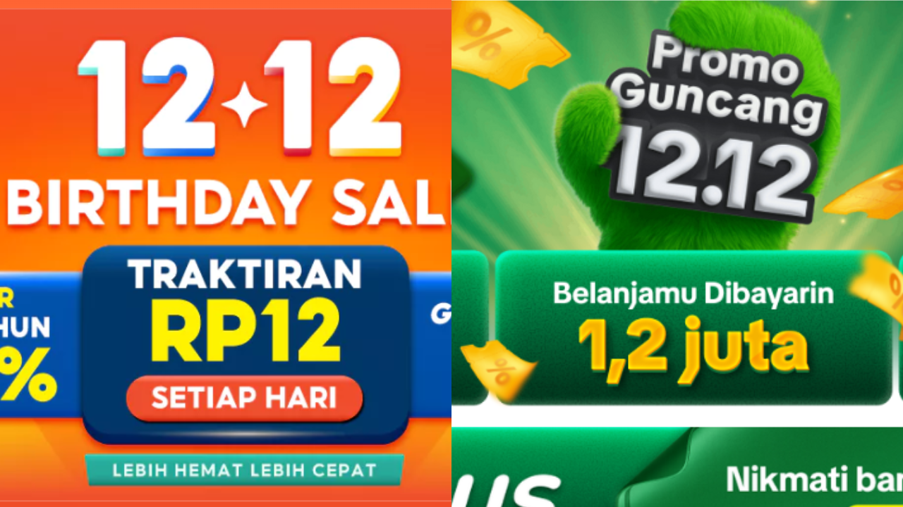 Promo Harbolnas 12.12 Desember 2025 di Shopee, Tokopedia dan TikTok Shop, Buruan Cek!
