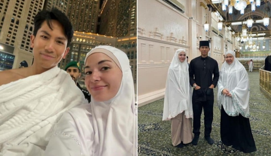 Anisha Rosnah Cantik Pakai Mukena saat Jalani Umrah Bersama Pangeran Brunei Abdul Mateen