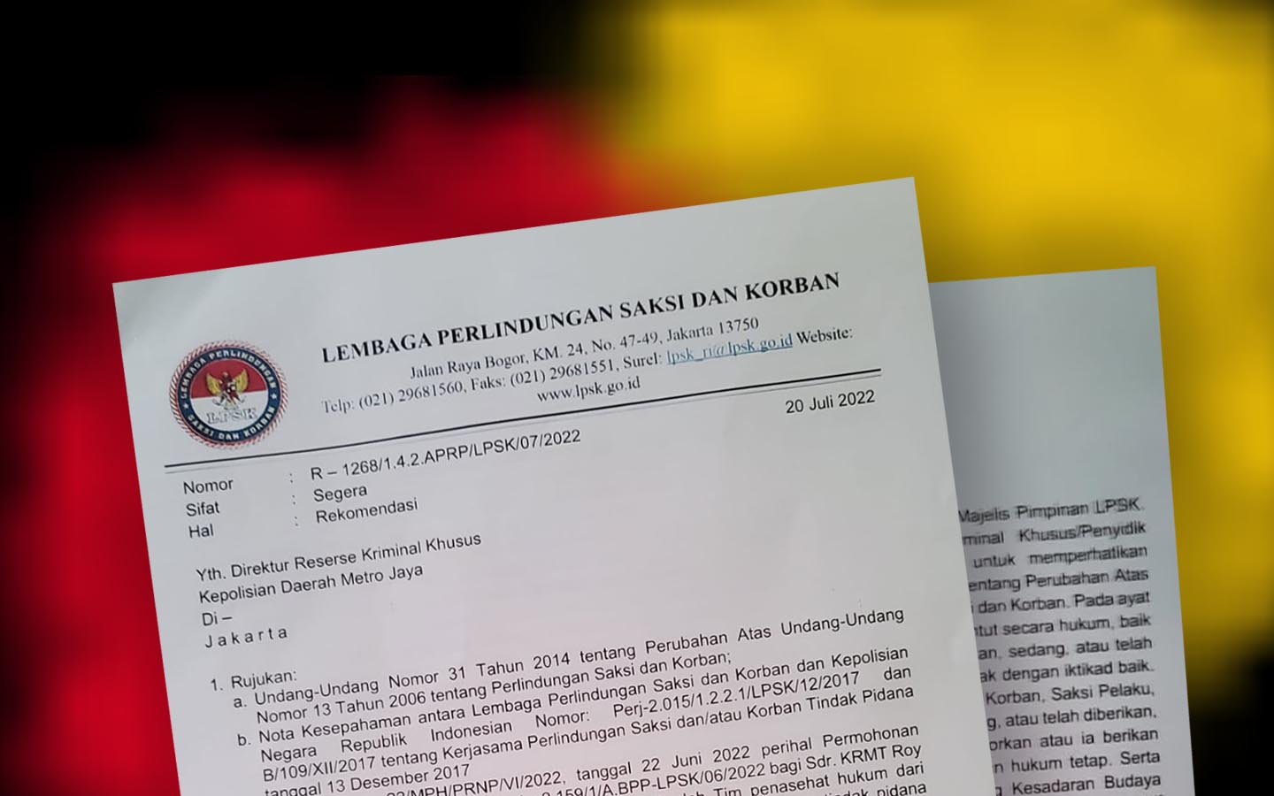 Ini Isi Surat Rekomendari LPSK untuk Roy Suryo yang Tengah Terlilit Kasus Meme Candi Borobudur 