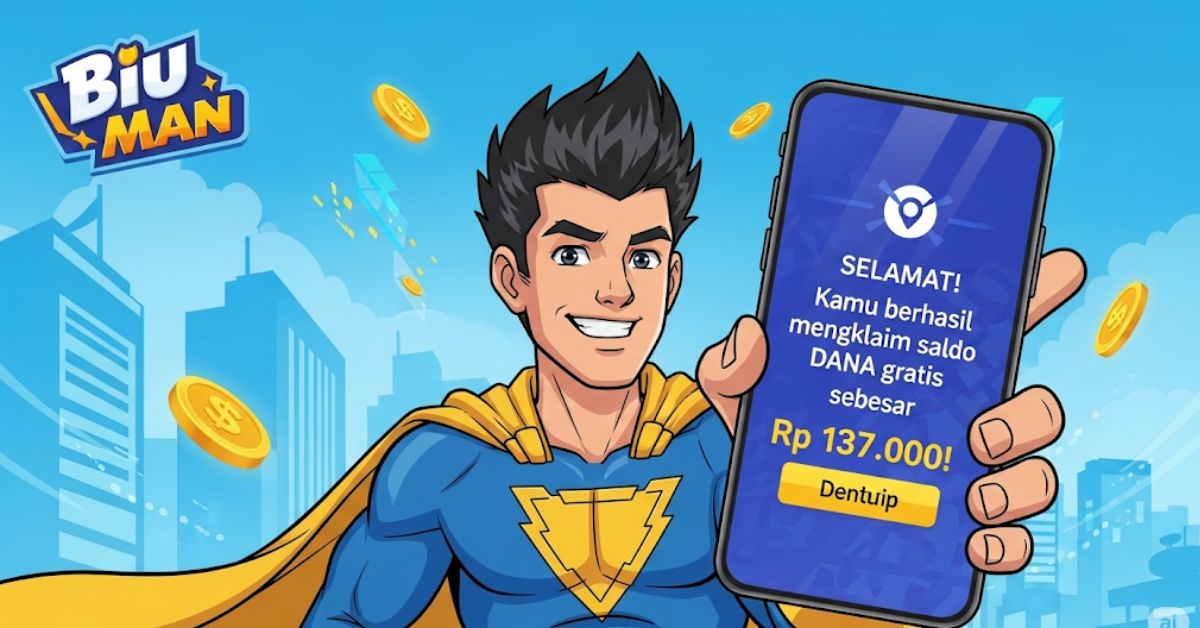 Klaim Saldo DANA Gratis Hari Ini dari Game Biu Man, Tambah Asupan Uang Rp 137 Ribu!