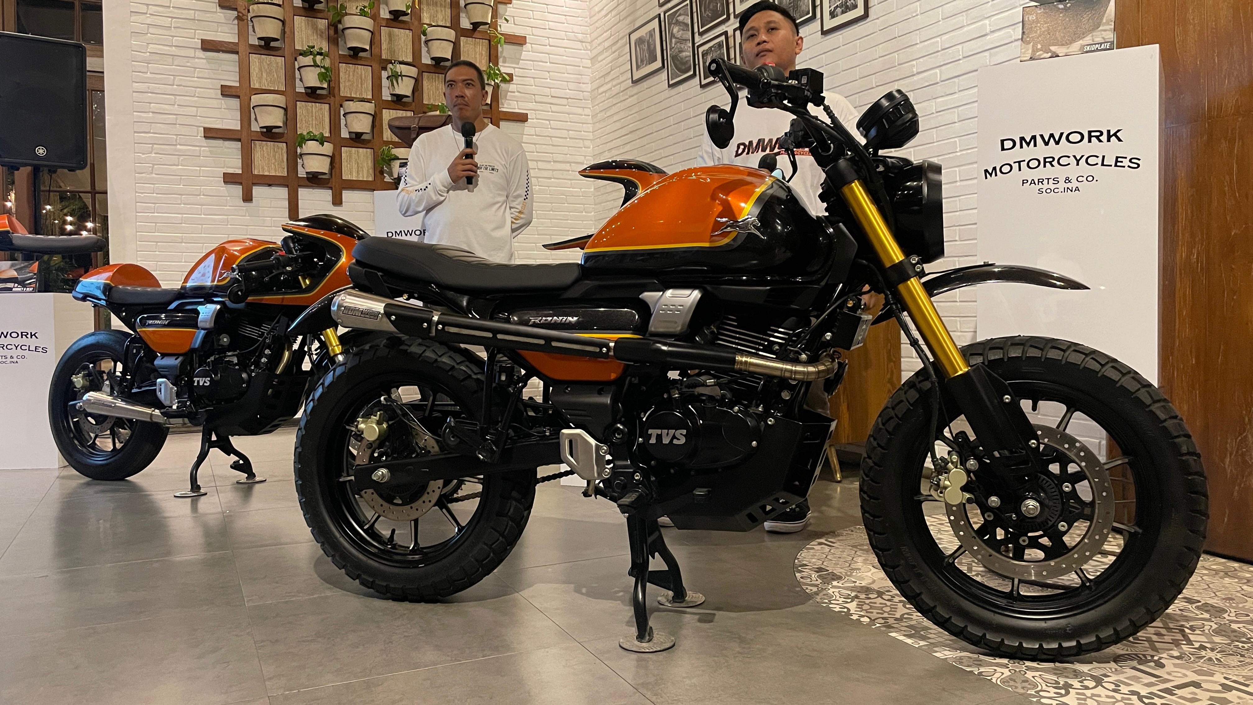 Modifikasi TVS Ronin x DM Work Motorcycle, Tampil Beda Bergaya Skena