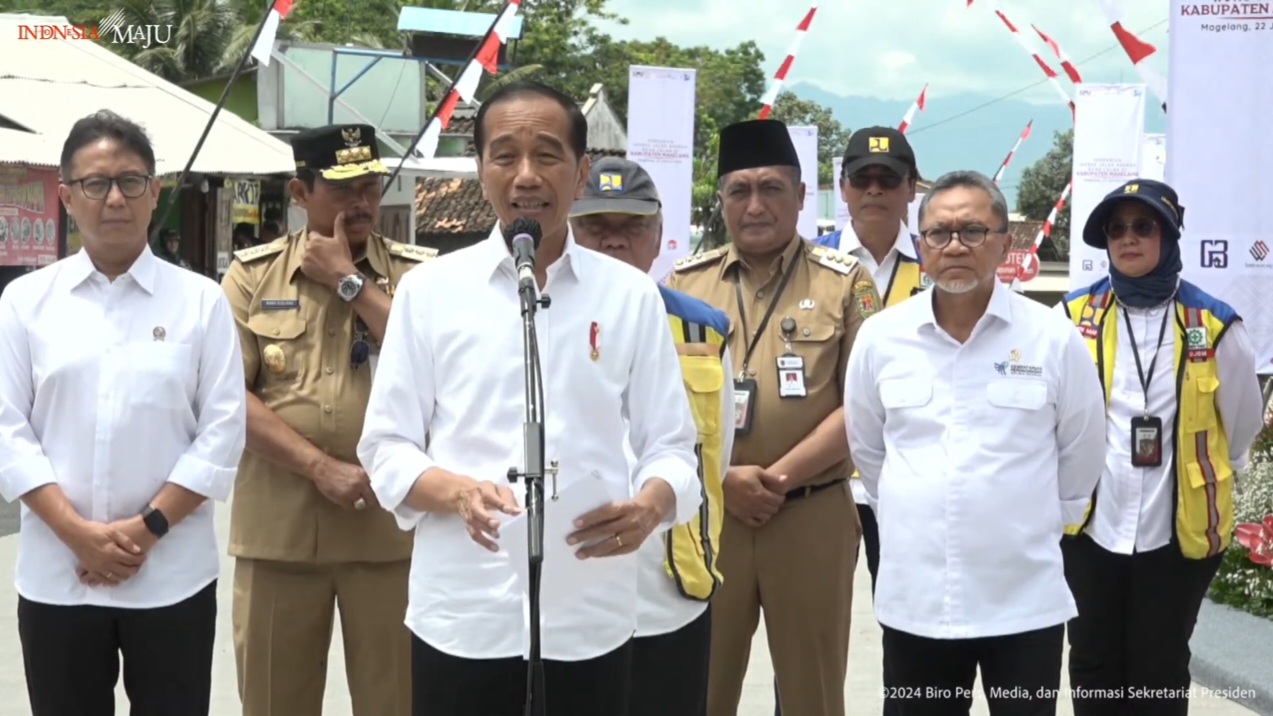 Presiden Jokowi Resmikan Jalan Akses Evakuasi Gunung Merapi