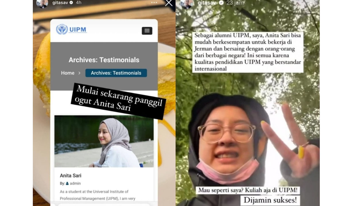 Foto Gitasav Dicatut UIPM yang Beri Gelar Doktor Honoris Causa ke Raffi Ahmad: Sukses Ngibulnya!