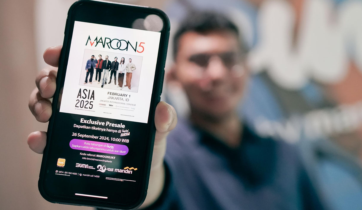 S.I.N Harus Tau! Tiket Pre-Sale Maroon 5 Jakarta Dijual 26 September 2024, Eksklusif di Livin’ Sukha