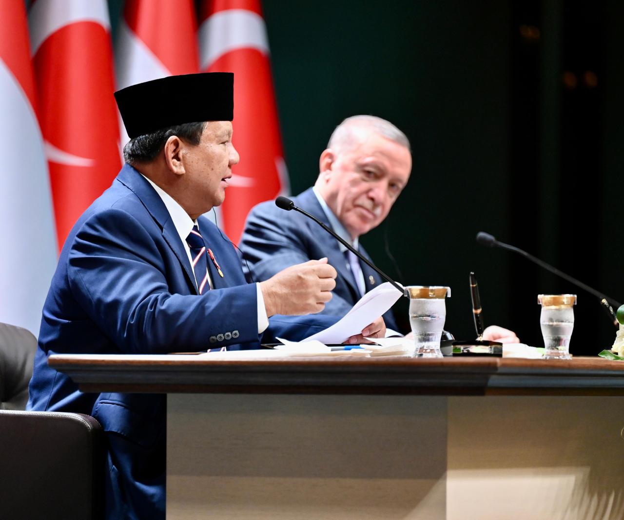 Prabowo Tegaskan Indonesia dan Turkiye Kekuatan Penting Dunia Islam dan Global South