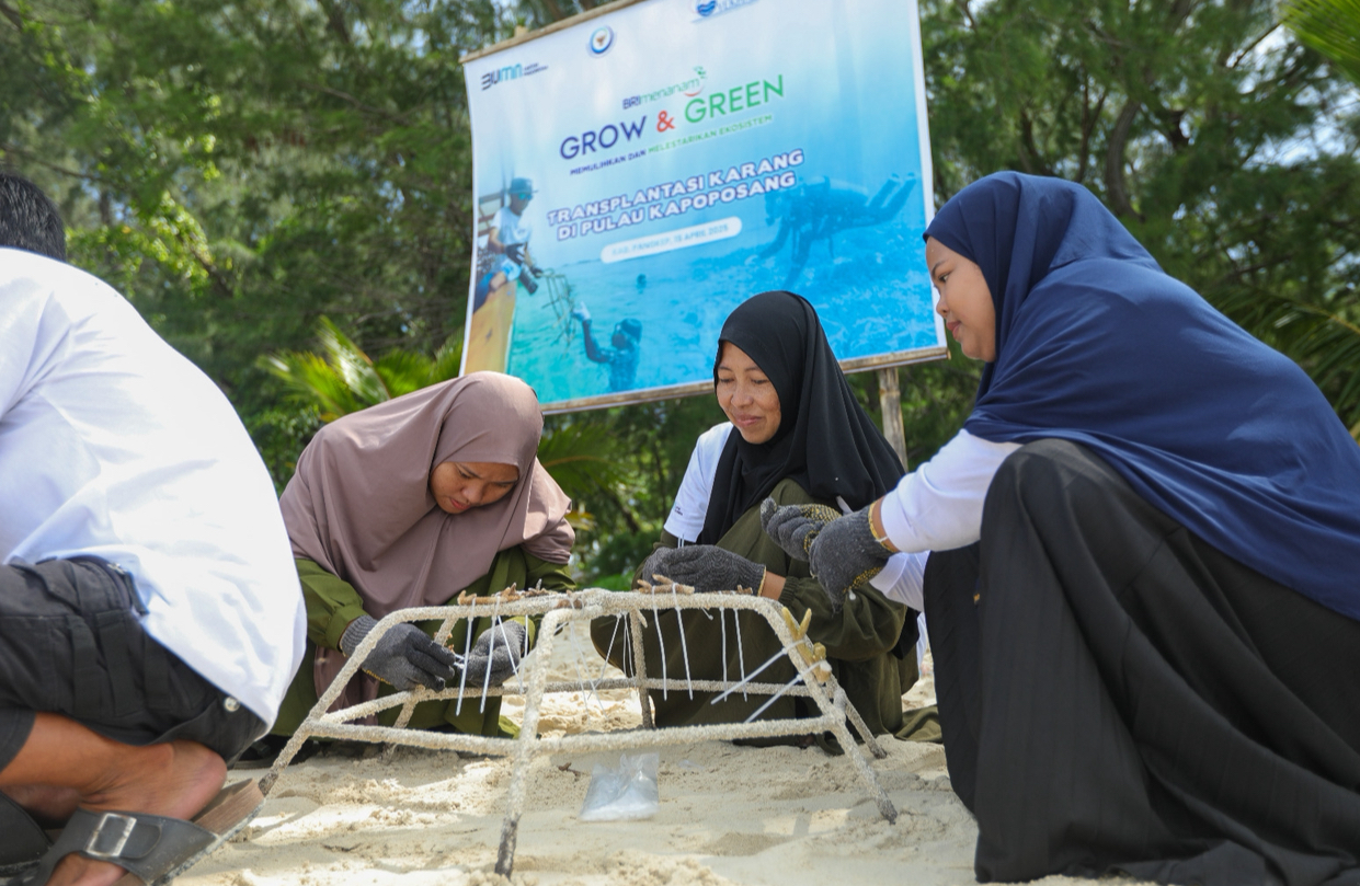 Jaga Ekosistem Laut Tetap Lestari, Ini Aksi Nyata BRI Menanam -Grow and Green di Pulau Kapoposang 