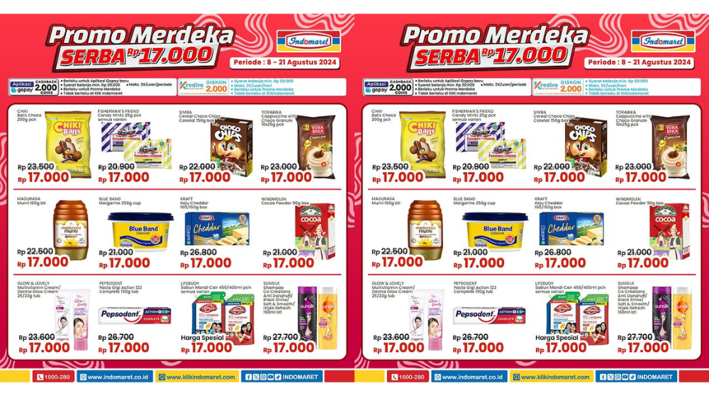 Katalog Promo Indomaret Hari ini 8 Agustus 2024, Spesial HUT RI Aneka Produk Serba Rp17.000