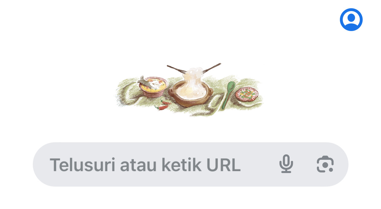 Keren! Google Doodle Tampilkan Papeda di Halaman Utama, Makanan Sagu Khas Indonesia Timur