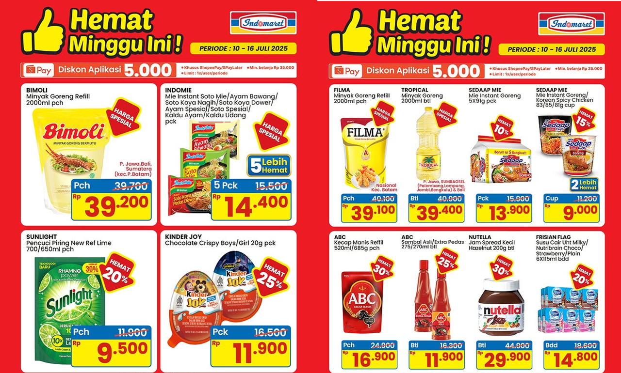Promo JSM Indomaret Hari Ini 13 Juli 2025, Borong Minyak Goreng-Mie Instan Mulai Rp9 Ribuan