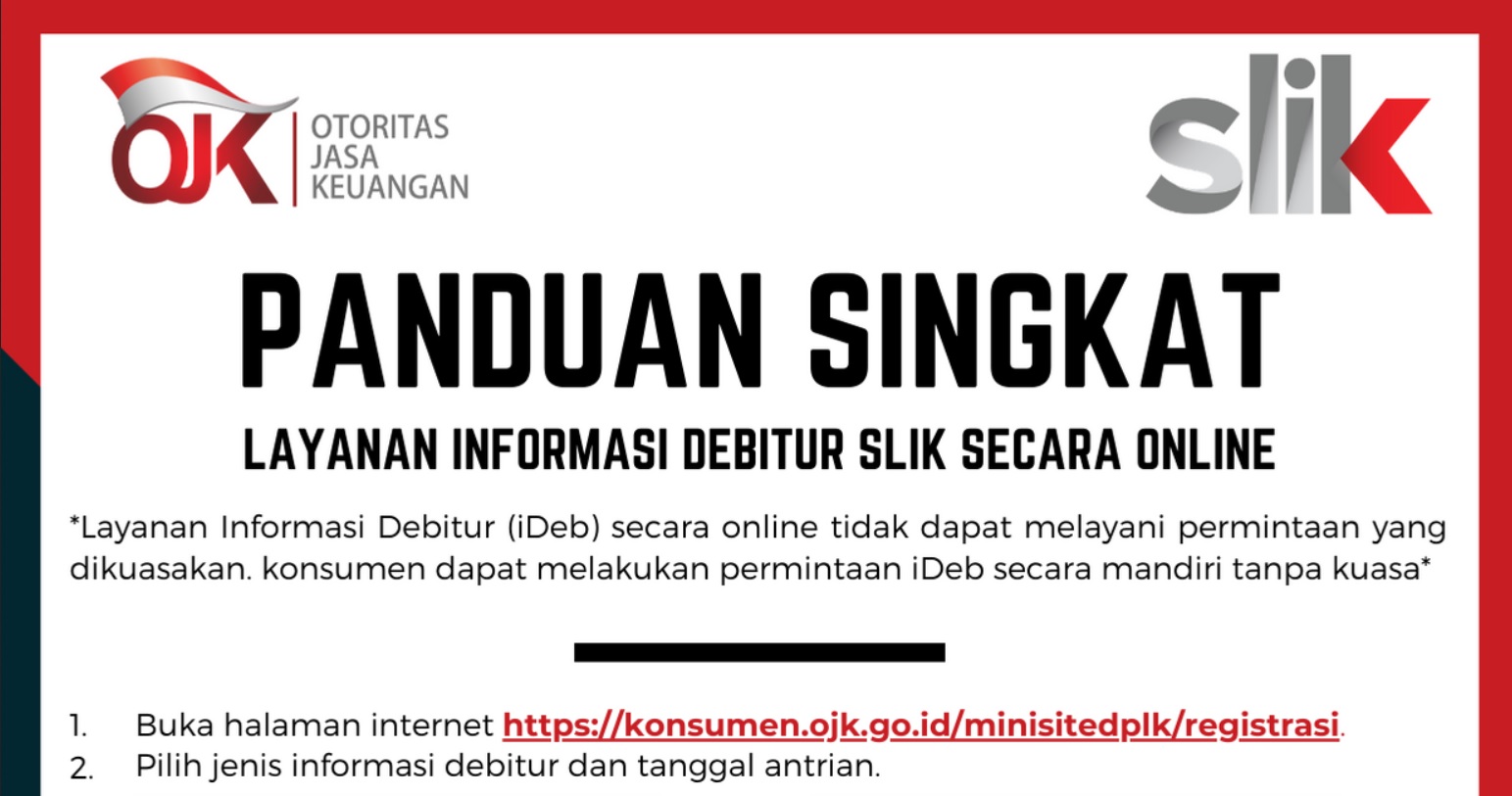 Tak Perlu Ke Kantor OJK, Kamu Bisa Cek SLIK atau BI Checking Secara Online Lho, Simak Caranya! 