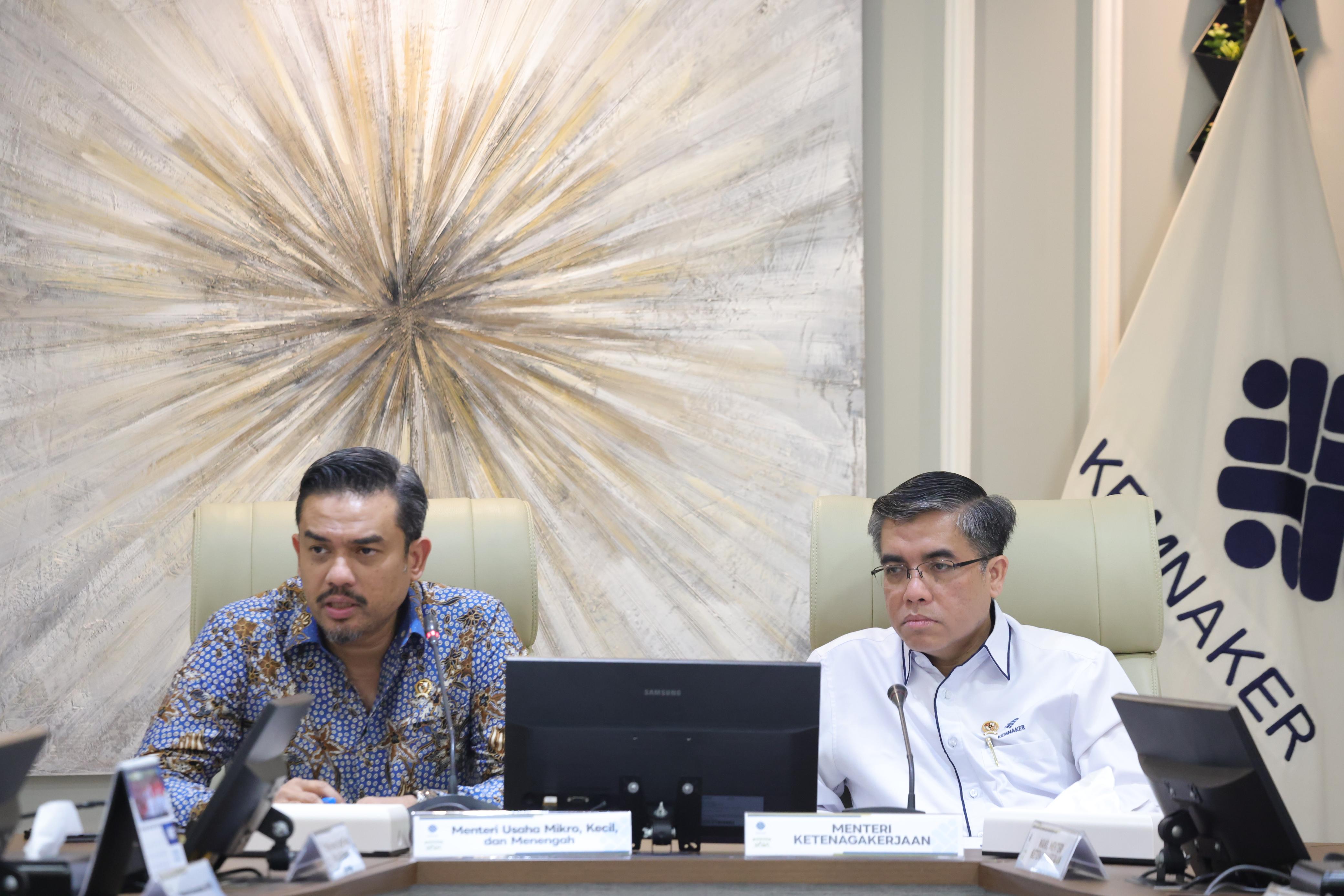 Sejahterakan Tenaga Kerja, Kemnaker dan Kementerian UMKM Jalin Kerja Sama Kembangkan UMKM
