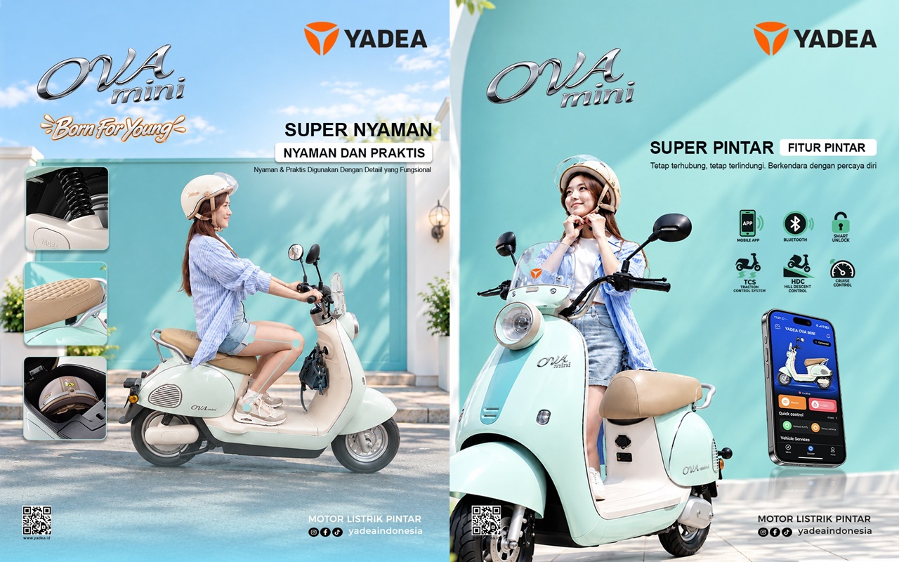 Gaya Macaron, Fitur Pintar: Intip Keunggulan Yadea OVA Mini