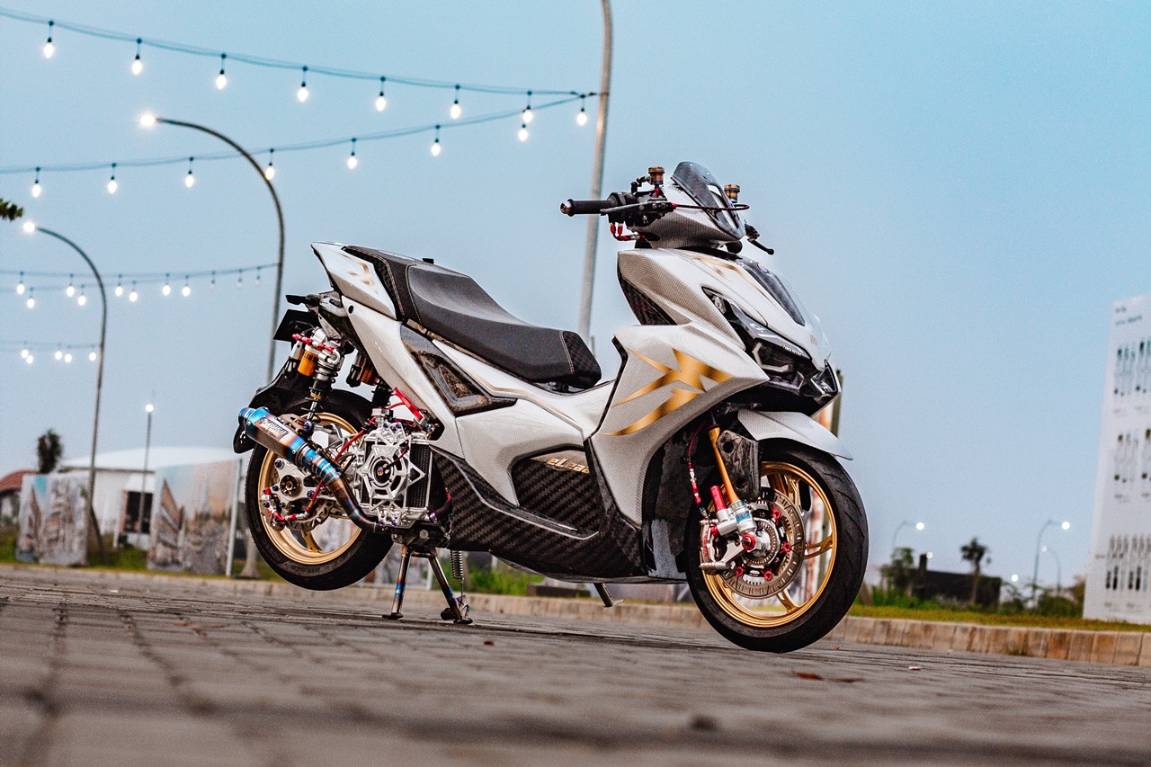 Modifikasi Aerox Alpha Tema Gundam, Tampil Futuristis dan Jadi Pusat Perhatian