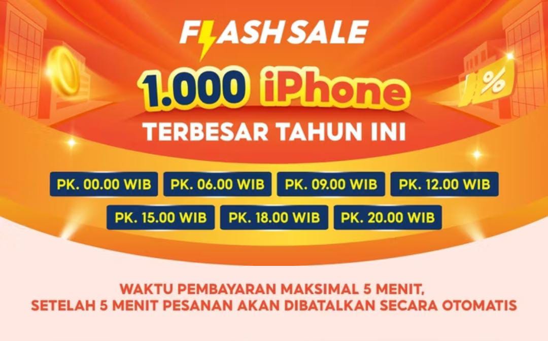 Jadwal Flash Sale iPhone di Promo Puncak Shopee 11.11