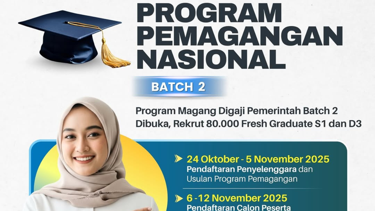 Jadwal dan Syarat Daftar Magang Nasional Batch 2, Lulusan Fresh Graduate Bisa Ikut!