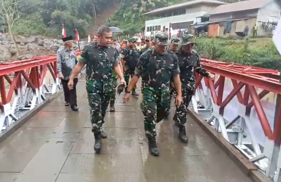 Sinergi TNI–Pemda, Jembatan Bailey di Bener Meriah Akhirnya Rampung