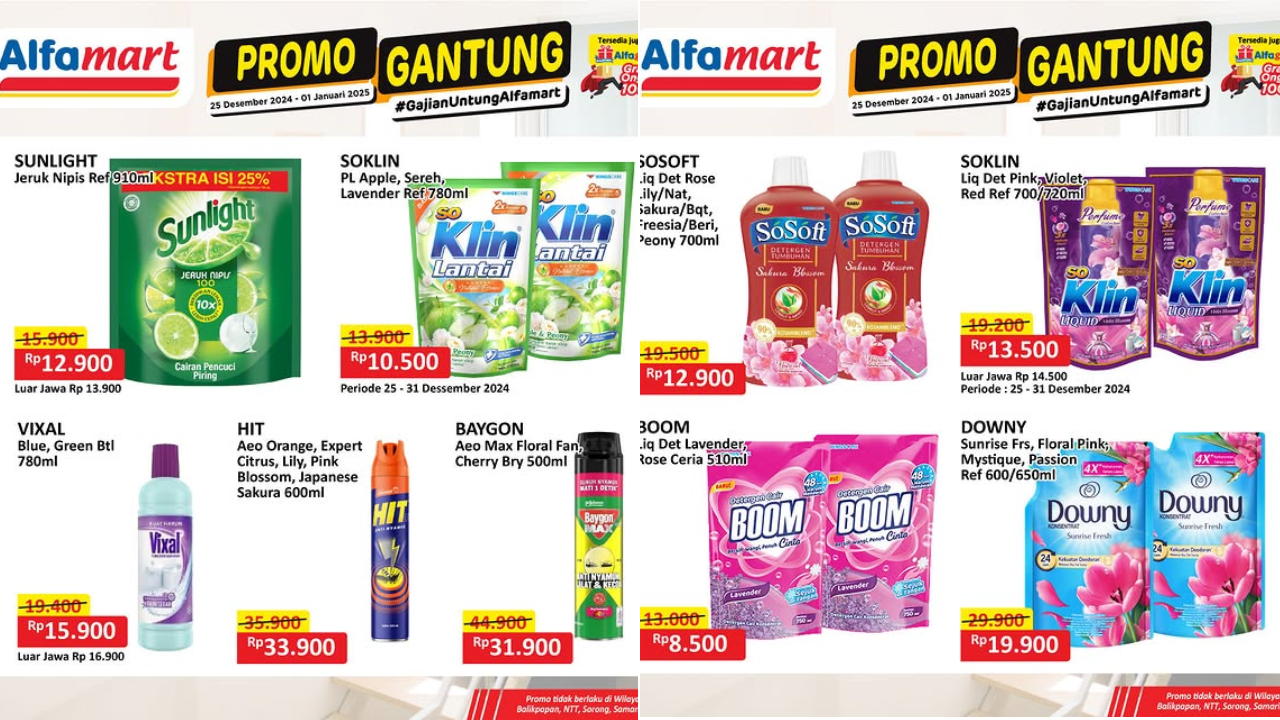 Promo Alfamart Hari Ini Terbaru 29 Desember 2024 Spesial Akhir Tahun, Sabun Cuci Piring Cuma Rp12 Ribuan