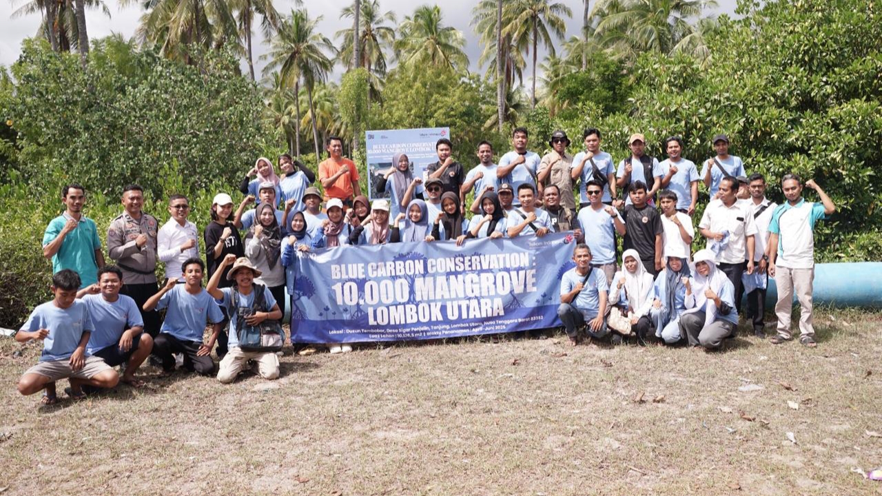 Telkom Dukung Restorasi Pesisir Lombok Utara Lewat Penanaman 10.000 Bibit Mangrove