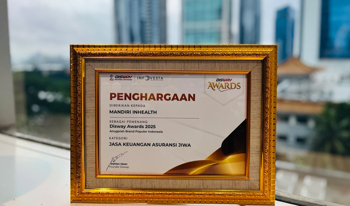 Mandiri Inhealth Raih Disway Awards 2025, Sebagai Brand Populer Kategori Asuransi Jiwa