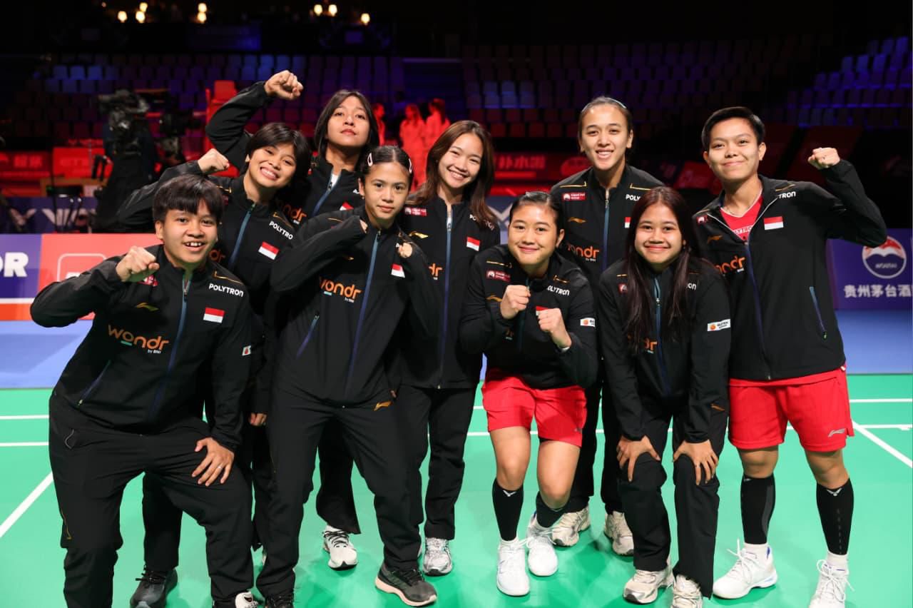 BNI Kawal Generasi Emas Baru, Tim Uber Cup Indonesia Melaju ke Semifinal