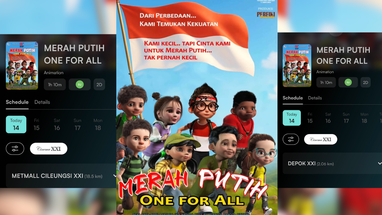 8 Bioskop yang Menayangkan Film Merah Putih One For All, Lengkap Harga Tiket dan Jam Tayang!