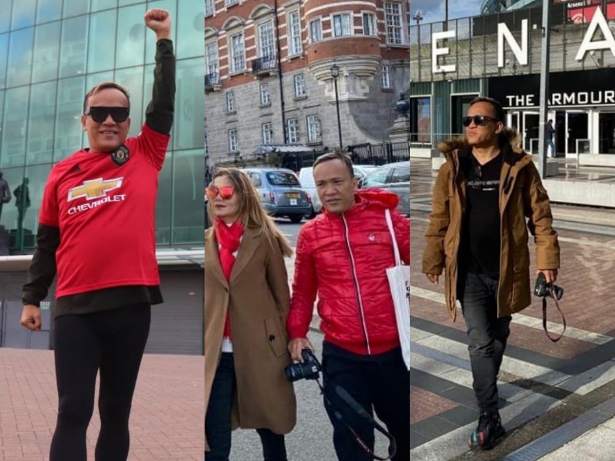 Potret Wamenaker Immanuel Ebenezer Jalan-jalan di Inggris: Pakai Baju MU Hingga Pose di Emirates Stadium