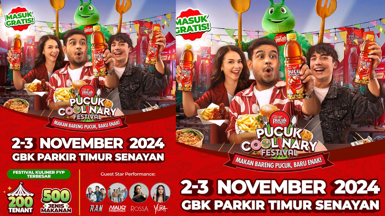 Pucuk Coolinary Festival 2024 Hadir di GBK 2-3 November, Event Kuliner Terbesar di Jakarta