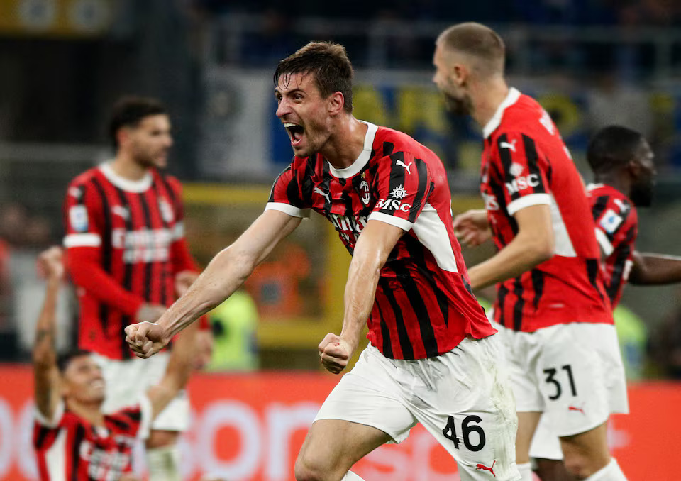 Inter Milan vs AC Milan 1-2: Rossoneri Menang Dramatis, Matteo Gabbia Jadi Pahlawan