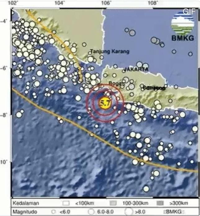 Gempa Bumi Magnitudo 5.2 Guncang Banten, BMKG: Tak Berpotensi Tsunami